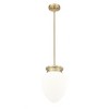 Gideon 1-Light Pendant - Vintage Chic Steel Fixture with Opal Glass Shade, Dimmable, Damp Rated - 3 of 4
