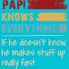 Men's Design By Humans Papi Knows Everything, If not Makes Stuff Up By HoangCathrine T-Shirt - 2 of 2