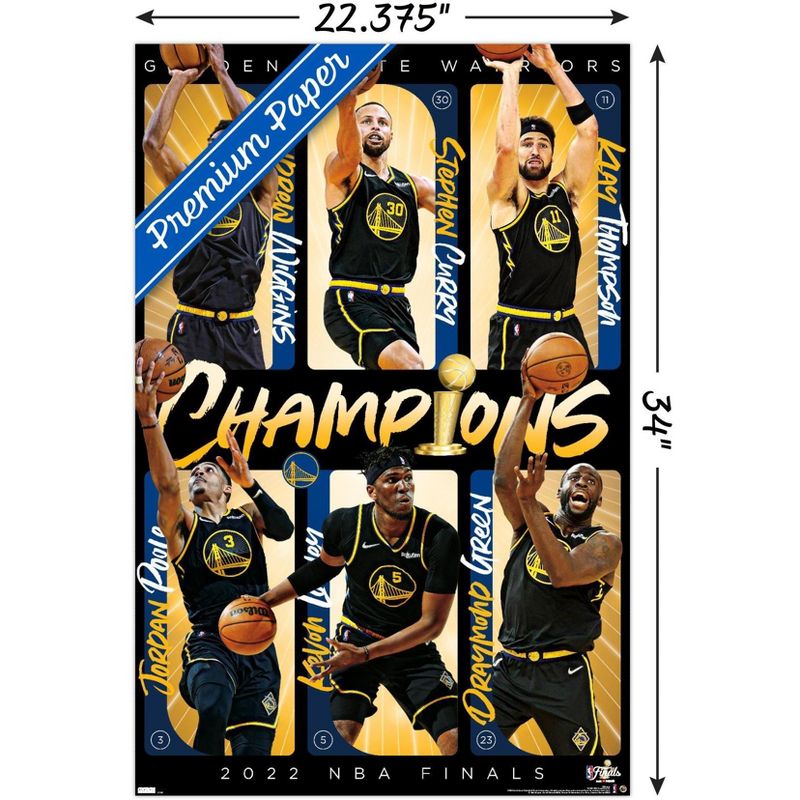 Trends International NBA Golden State Warriors - 2022 Commemorative NBA Finals Champions Unframed Wall Poster Prints, 3 of 6