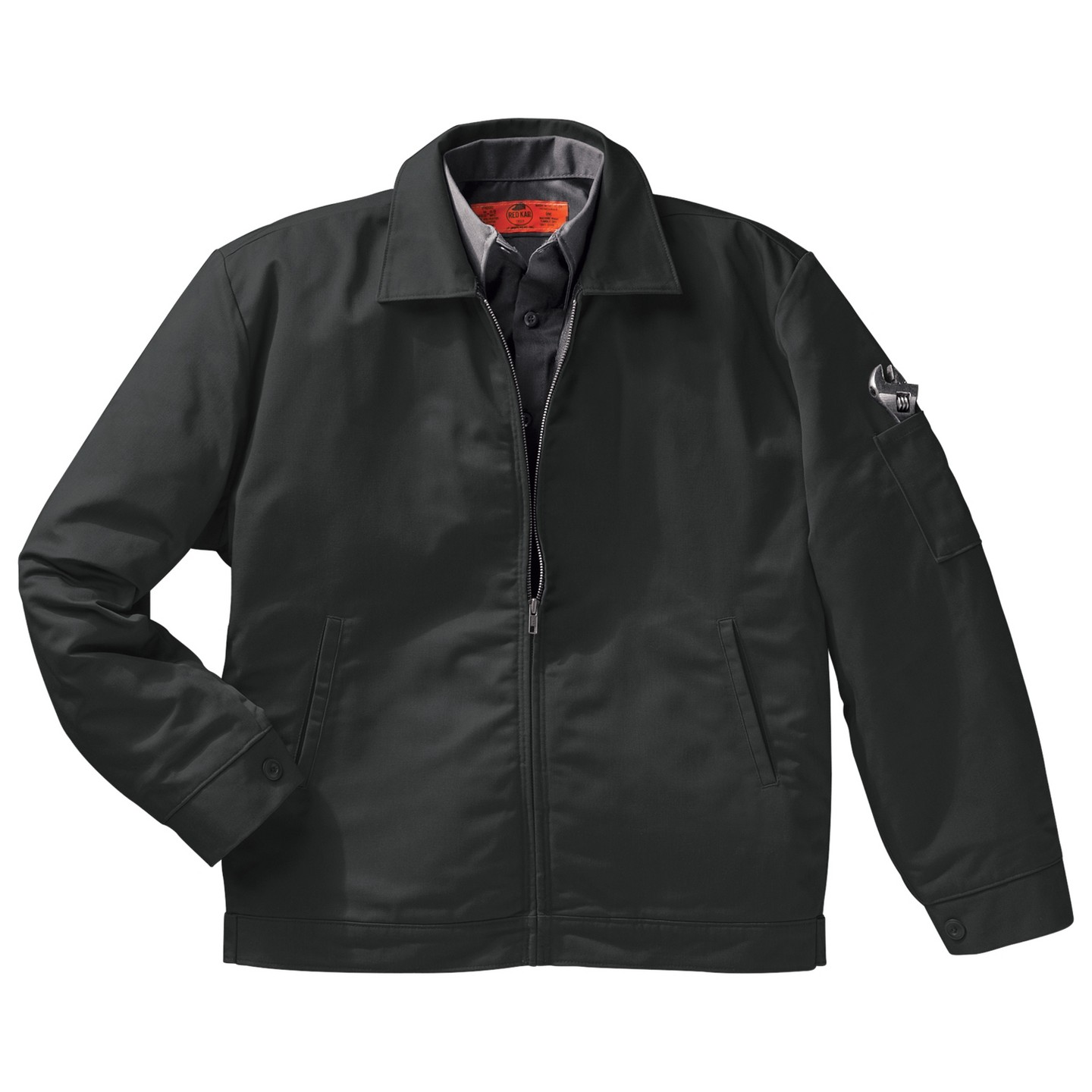 Куртка Red Kap Slash Pocket Jacket, Black - L, цвет: Красный — фото 3