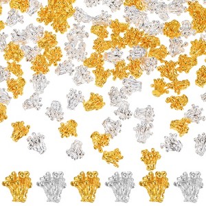 Unique Bargains Metal Alloy Flower Blossom Connectors Bead Caps Jewelry Necklace 200 Pcs - 1 of 4
