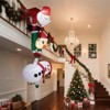 Angel Sar 7.5FT Inflatable Hanging Decor, LED Lighted Santa Reindeer Snowman String, Outdoor Christmas Yard Blow Up Decoration - 2 of 4