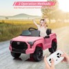 Ride on Car for Kids, Licensed Toyota Ride on Truck, Battery Powered Electric Car with Remote Control, MP3, LED Lights, for 3+ - 4 of 4