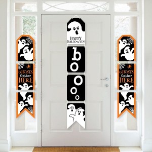 Big Dot of Happiness Spooky Ghost - Hanging Vertical Paper Door Banners - Halloween Party Wall Decoration Kit - Indoor Door Decor - 1 of 4