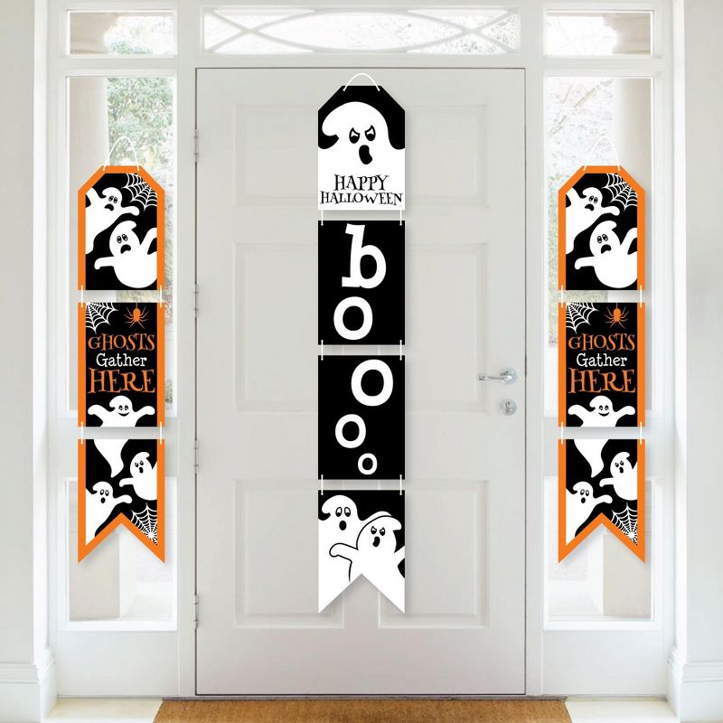 Big Dot of Happiness Spooky Ghost - Hanging Vertical Paper Door Banners - Halloween Party Wall Decoration Kit - Indoor Door Decor, 1 of 8