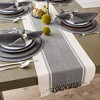Design Imports  Ribbed Dobby Stripe Table Runner, Mineral Gray, 13X108" - 4 of 4