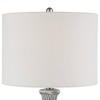 360 Lighting Patrick Modern Coastal Table Lamp with Round Riser 27 1/4" Tall Gray White Wash Ceramic Drum Fabric Shade for Bedroom Living Room Home - image 3 of 4