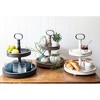 2 Tier 15" x 18.5" Distressed Wood Tray with Metal Handle Black - Storied Home: Elegant Home Decor Accessory - 4 of 4