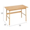 Racxily Computer Desk, Bamboo Writing Desk, Modern Simple Work Desk for Home Office, Gaming Desk Study Table - 4 of 4