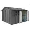 Metal Metal garden sheds outdoor storage sheds with window Brown - 3 of 4