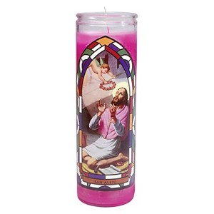 Jar Candle San Alejo Pink - Continental Candle: Unscented, Paraffin Wax, Glass Container, 100hr Burn Time - 1 of 4