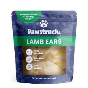Pawstruck Lamb Ears for Dogs - Natural Bulk Dog Dental Treats & Sheep Chews, Smoked & Low Fat, Pet Products - 1 of 4