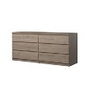 HomeStock 6 Drawer Double Dresser, Oak - 3 of 4
