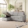 TiramisuBest 85.8" Beige Sleeper Sofa, Sofa Bed - 2 in 1 Pull Out Sofa Bed with Storage Sofa, Sofa Sleeper with Pull Out Bed with Charging Port - 3 of 4