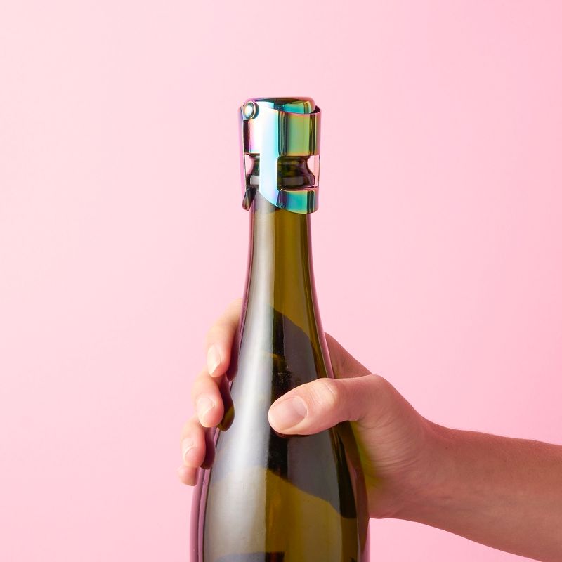 Blush Mirage Champagne Bottle Stopper, Prosecco Stopper, Sparkling Wine Saver, Recork Champagne, Wine Sealer for Wine Bottles, Set of 1, Multicolor, 4 of 8