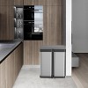 Automatic Trash Can, Stainless Steel Wastebasket, Smart Motion Sensor Rubbish Can, 2 Compartment - 2 of 4