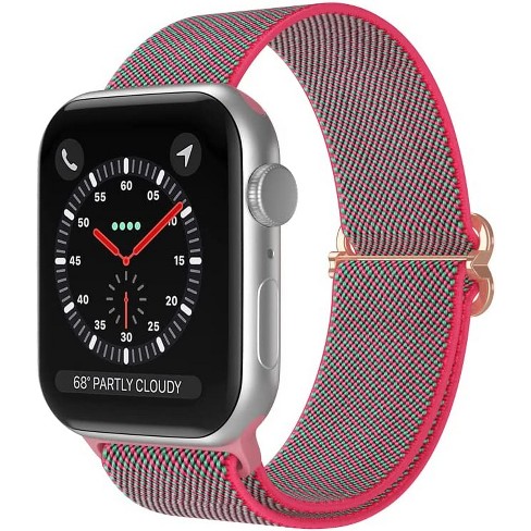 Worryfree Gadgets Stretchy Nylon Band For Apple Watch 38/40/41mm,  42/44/45mm Iwatch Series 8 7 6 5 4 3 2 1 &se - 42/44/45mm - Violet-pink :  Target