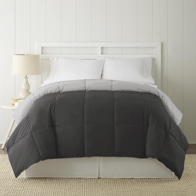 Twin Carbon and Steel Reversible Microfiber Comforter