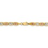 Black Bow Jewelry 4.75mm 14k Gold Tri-Color Solid Fancy Pave Anchor Chain Necklace - 4 of 4