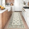 Washable Farmhouse Floral Print Living Room Rugs, Soft Non Slip Modern Bedroom Carpet, Ultra Thin Floor Rug for Home Office - 3 of 4