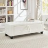 KWPZQEB 48" Ottoman with Storage, Storage Ottoman Bench with Safety Hinge, Upholstered Entryway Bench with Seating for Bedroom, Living Room - 4 of 4