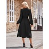 Womens Long Sleeve Maxi Dress 2025 Fall Trendy Elegant V Neck Flowy Wedding Guest Holiday Formal Long Dresses - 2 of 3