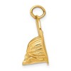 Black Bow Jewelry 14k Yellow Gold 3D Fireman's Hat Pendant, 13 x 21mm - 2 of 4