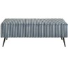 Roundhill Furniture Mavela Wide Wale Corduroy Upholstery Bench, Blue - 4 of 4
