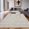 Indoor Outdoor Area Rug Moroccan Geometric Farmhouse Rug Low Pile Stain-Resistant Easy Care Carpet for Living Room Bedroom Backyard Patio - 2 of 4