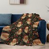 Lomsoe Santa Claus Blanket Gifts for Women Adults Girls Kids, Cute Santa Claus with Candy Cane Flannel Blankets for Bedroom, Camping, Couch - 2 of 3