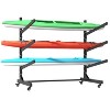 NAYSAYE Freestanding Kayak Storage Rack, Heavy-Duty Adjustable Stand with Lockable Wheels for Kayak, Canoe, SUP & Surfboard, Black, 45.87*28.94*40.95 - 2 of 4