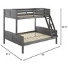 Donco Kids Twin Over Full Louver Bunkbed in Antique Grey Finish - 3 of 4