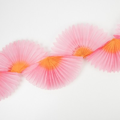Meri Meri Pink Honeycomb Paper Fan Garland