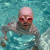 Sunnylife Kids Swimming Cap - Cotton Candy Cherry -Pink Silicone, Keeps Hair Dry - 4 of 4