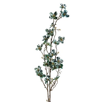 Allstate Floral 43" Green and Brown Artificial Dogwood Floral Christmas Craft Spray