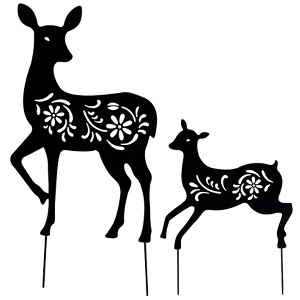 The Lakeside Collection Silhouette Deer Stakes Set of 2 - 1 of 2