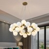 YIYIBYUS 25-Light Gold Modern Bubble Glass Ball Chandelier with Round Glass Shade - 2 of 4