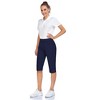 Pull On Capris for Women Elastic Waist Dressy Casual Hiking Golf Capri Pants with Pockets - 2 of 4