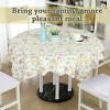 PiccoCasa Vinyl Water Oil Resistant Bi-color Rose Printed Tablecloths  53" x 53" 1 Pc - 3 of 3