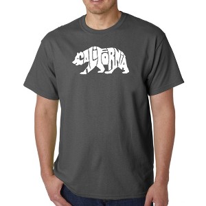 LA Pop Art Men's Word Art T-shirt - California Bear - 1 of 4