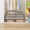 VECELO 58/94/106 Qt Under Bed Storage Stackable Under Bed Storage Containers with Lids and Wheels, Plastic Foldable Folding Box Gray/Brown - 4 of 4