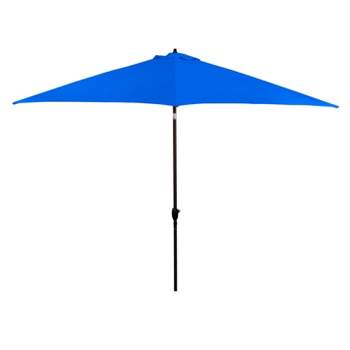 11' x 11' Aluminum Market Polyester Umbrella with Crank Lift Pacific Blue - Astella