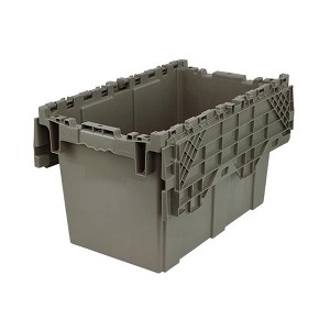 Quantum Storage Systems Heavy Duty Attached Top Container, 22-1/8"W X 12-13/16"D X 11-7/8"H Overall Size, 1.42 Cu.Ft. Volume, Recessed - 1 of 2