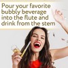 Sparkle and Bash 6 Pack Champagne Shooter Plastic Glass Set - Champagne Glasses with Stands - 3 of 4