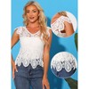 Allegra K Women's Sheer Crochet Summer Boho Lace Top - 2 of 4