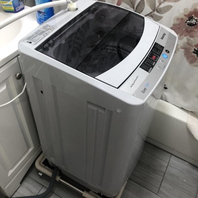 Portable Compact Washing Machine 1.34 Cu.Ft Spin Washer Drain Pump 8 Water Level Gray