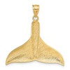 Black Bow Jewelry 14k Yellow Gold 32mm Whale Tail Pendant - 3 of 4
