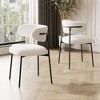 MAYEERTY Medieval Modern Dining Chairs, Velvet Chairs, Metal Legs for Living Room Dining Chairs Set of 2 - 2 of 4