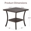 Gymojoy Outdoor Rattan Coffee Side End Table for Patio - 2 of 4