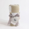 Chenille Knitted Blanket - Taupe Check - 3 of 4